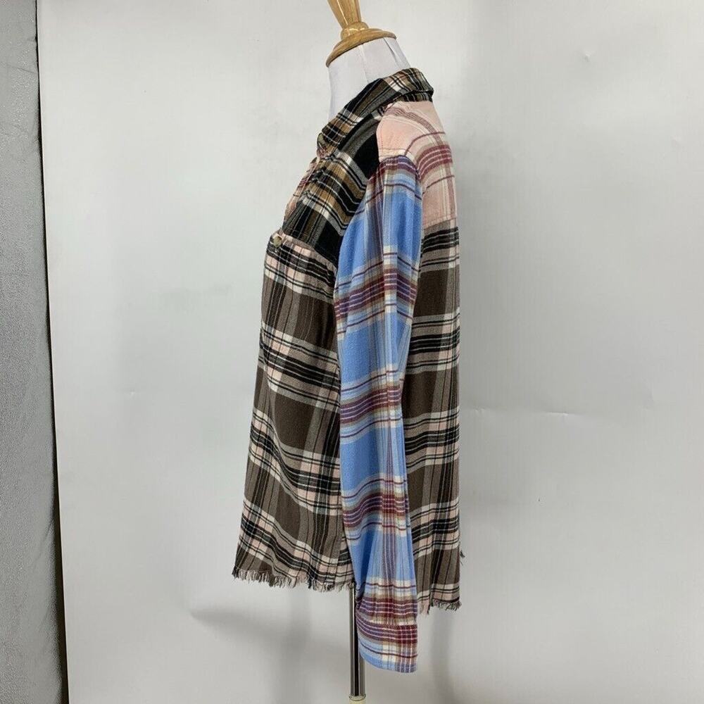 Rails Shirt Womens S Medium Multi Brando Chelsea Plaid Patchwork Button Raw Hem - Picture 4 of 11